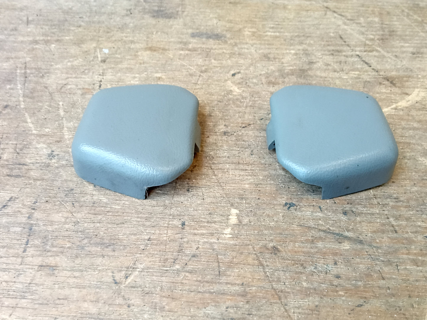 80-97 Light Gray Seat Belt Loop Bolt Cover Cap Pair (Used) Ford F150 F250 F350 Bronco
