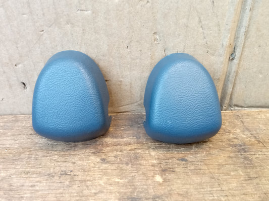 92-96 Light Blue/Lapis Seat Belt Loop Bolt Cover Cap Pair (Used) Ford F150 F250 F350 Bronco
