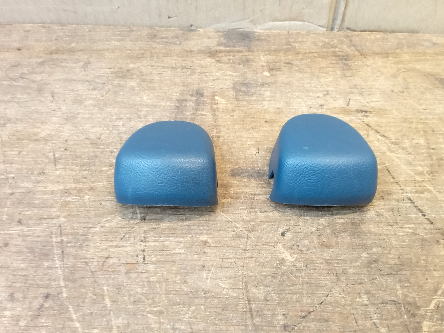 92-96 Light Blue/Lapis Seat Belt Loop Bolt Cover Cap Pair (Used) Ford F150 F250 F350 Bronco