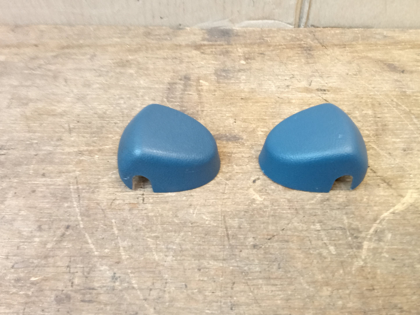 92-96 Light Blue/Lapis Seat Belt Loop Bolt Cover Cap Pair (Used) Ford F150 F250 F350 Bronco