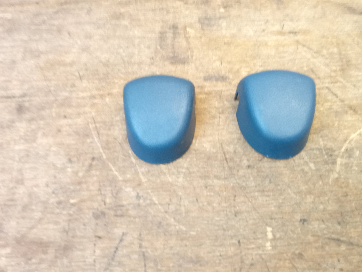 92-96 Light Blue/Lapis Seat Belt Loop Bolt Cover Cap Pair (Used) Ford F150 F250 F350 Bronco