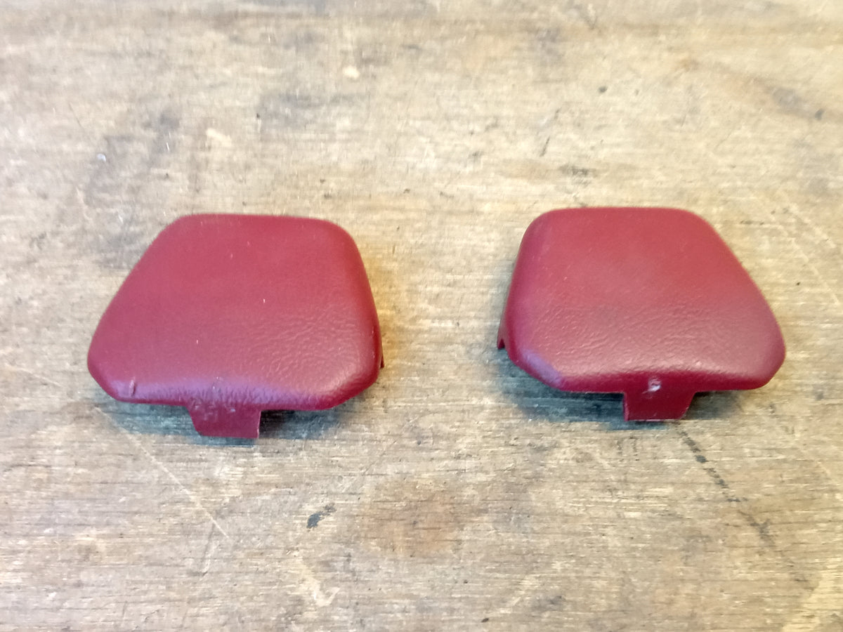80-97 Red Seat Belt Loop Bolt Cover Cap Pair (Used) Ford F150 F250 F350 Bronco