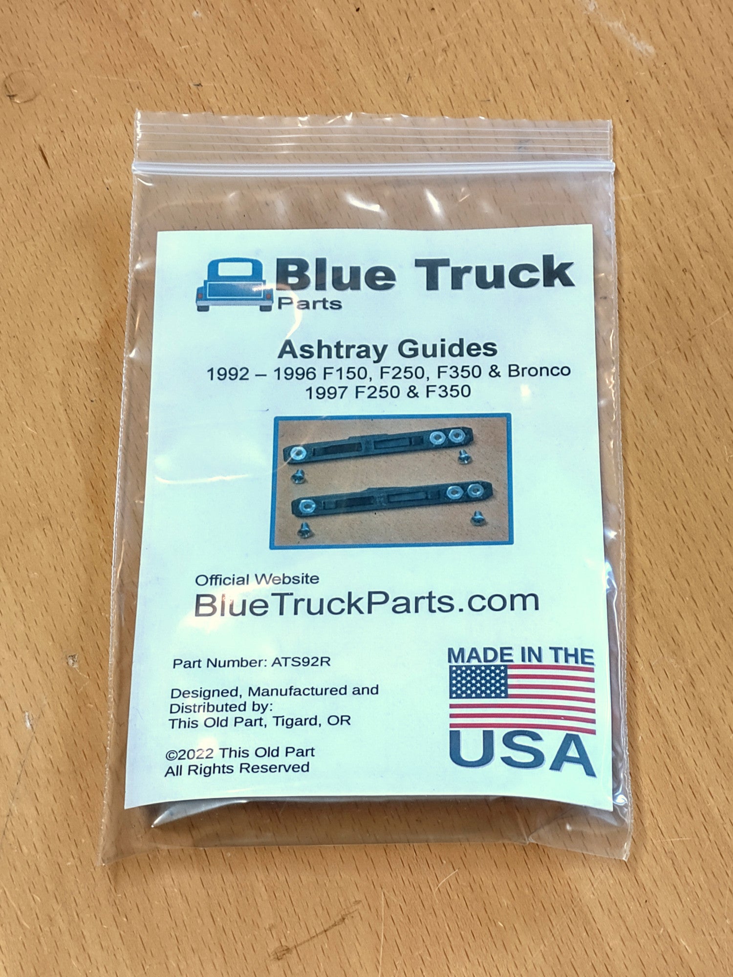 Packing for Ashtray guides for 1992 to 1996 F150, F250, F350, or Bronco